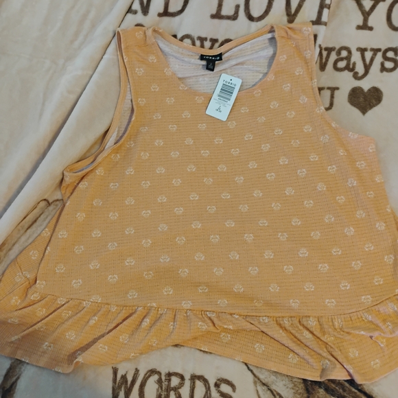 torrid Tops - Torrid Peach Floral Tank Top